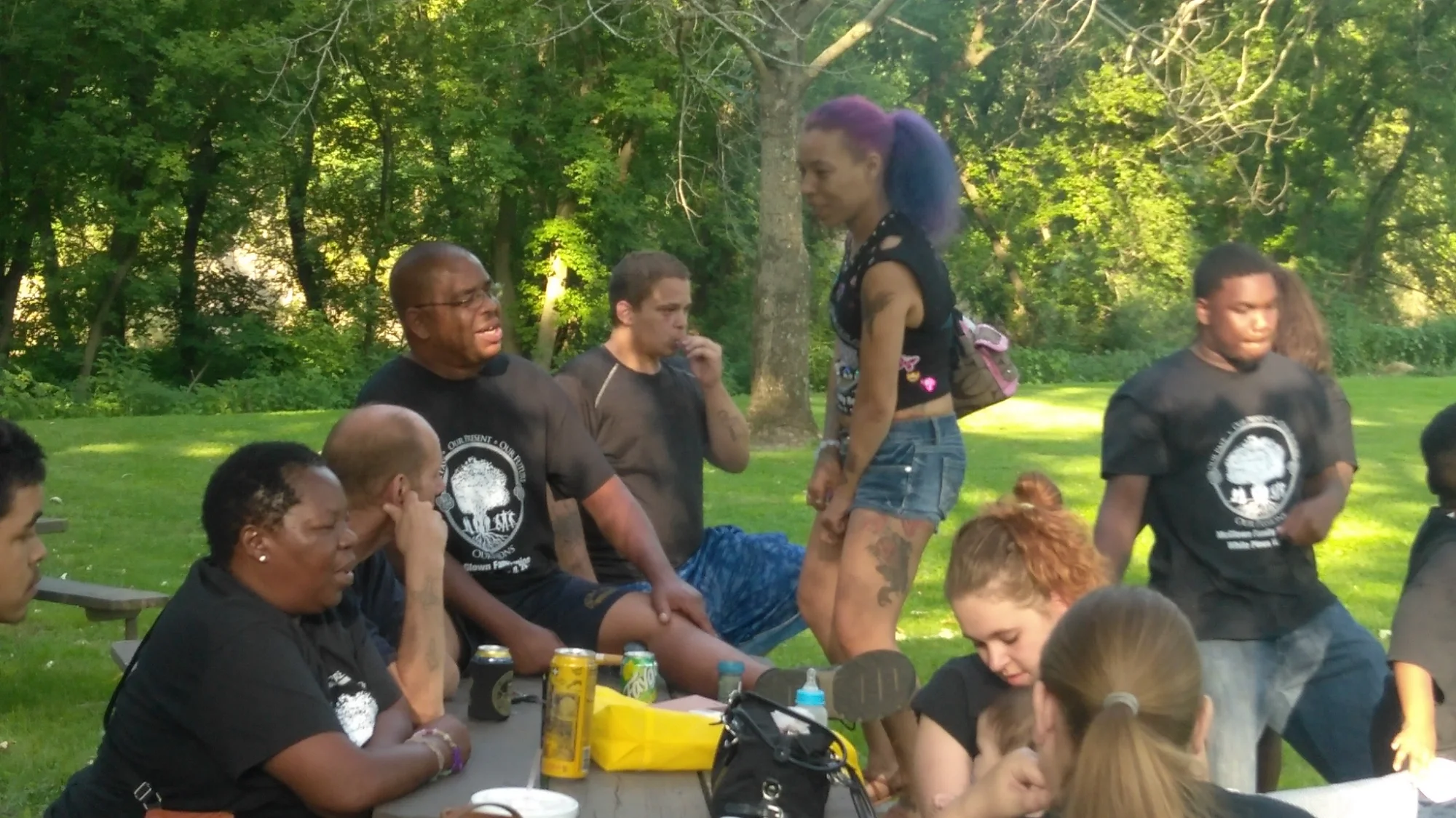 Family reunion in the park