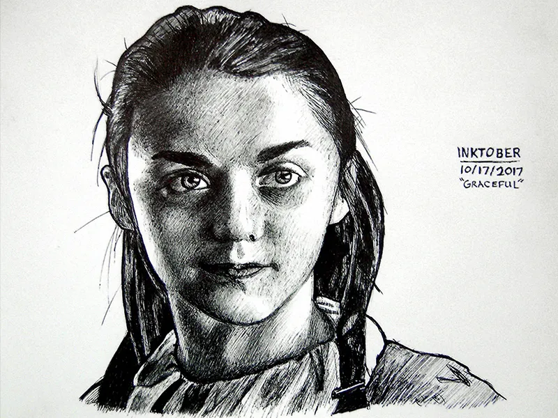 Graceful - Inktober Ink Drawing